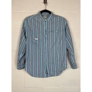 Vtg 90s ESPRIT Teens Aztec Stripe Button Shirt 100% Cotton Age 13–14 Y2K Indie